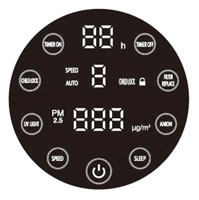 24 Home Air Purifier ADA623 Electronic Panel
