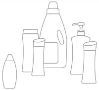 GF Line, Personal Care Products, Home Care Products, Oil Products, Bottles, Containers, Draft