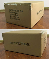 08 KN95 Civil Protective Mask Carton 1000pcs 64x44x29cm 1