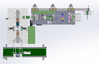 25 Fully Automatic One to One Flat Face Masks Making Machine L3028xW1925mm